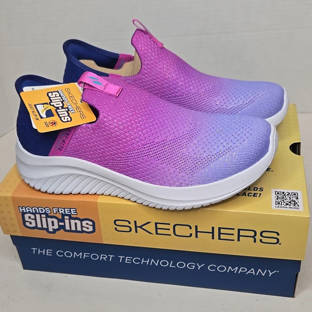 Skechers Girls Slip-Ins Sneakers, Size 3, NWT